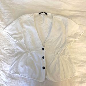 Zara White Blouse